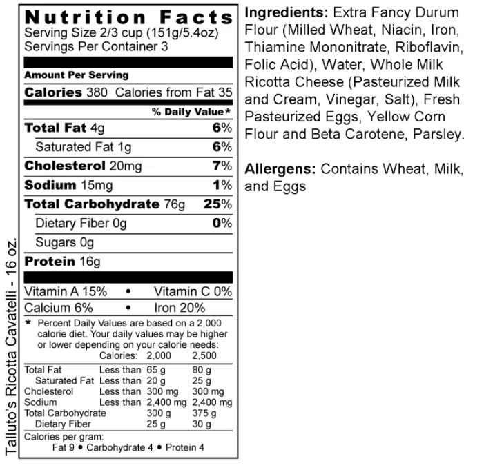 Ricotta Cavatelli - 1 lb. - Image 3